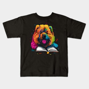 Chow Chow Reads Book Kids T-Shirt